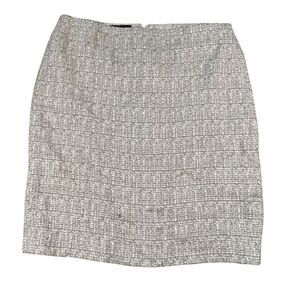 Talbots Beige Tweed Short Mini Pencil Skirt Career Business Academia Size 14